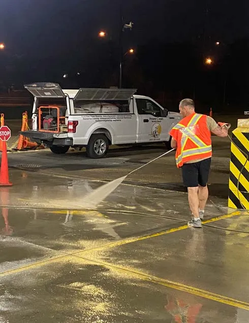 Underground Parking Pressure Wash Cleaning