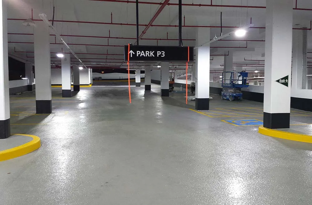 Basement and parking lot cleaning