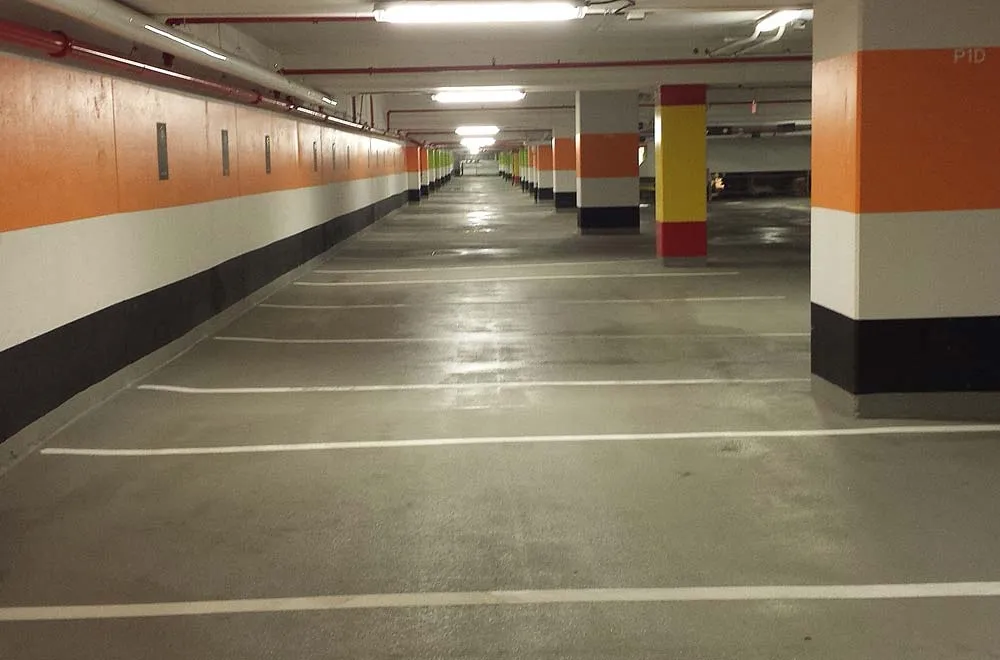 Basement and parking lot cleaning