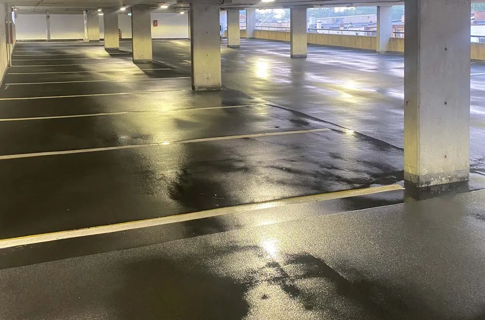 Basement and parking lot cleaning