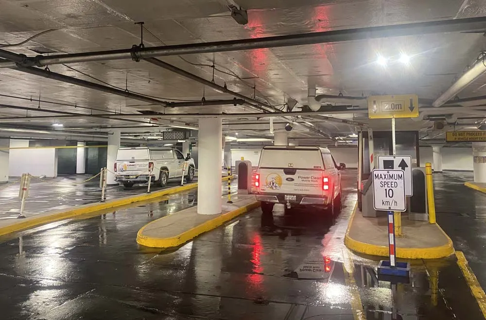 Basement and parking lot cleaning